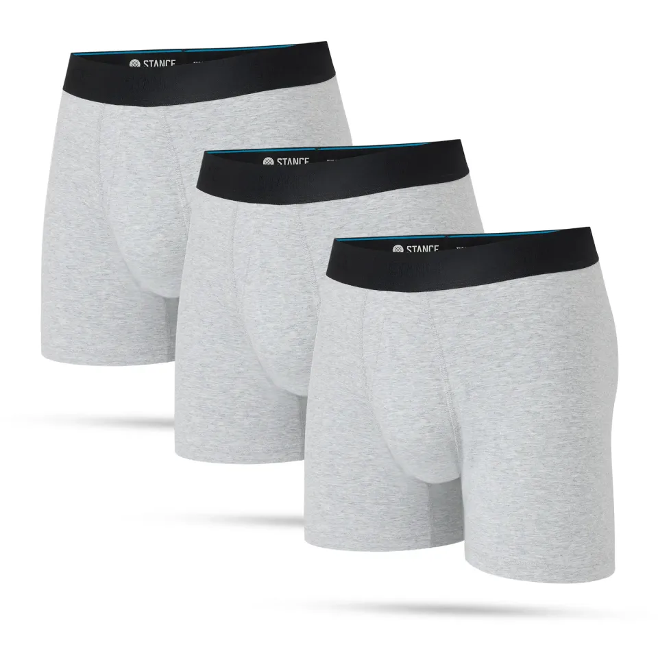 Stance Boxer Brief boxershorts heather grey 3-pak bomuld