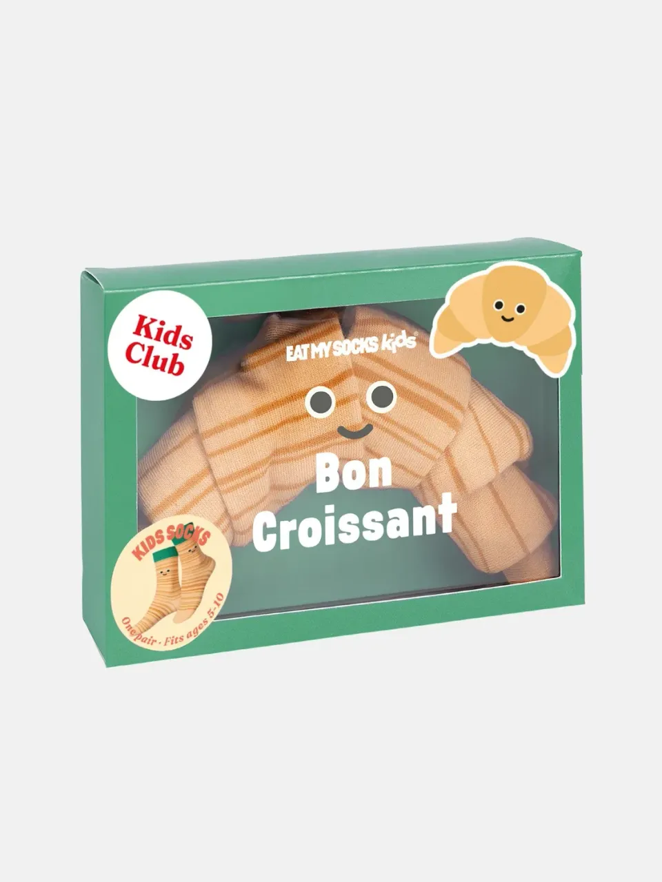 Eat My Socks Bon Croissant børnesokker funky creme