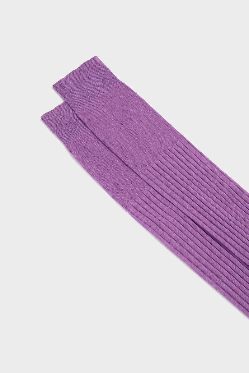 Bresciani Essentials Cesare strømper lilac bomuld