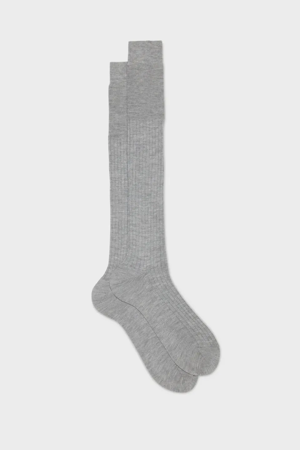 Bresciani Luxury Quirinale strømper lysegrå cashmere