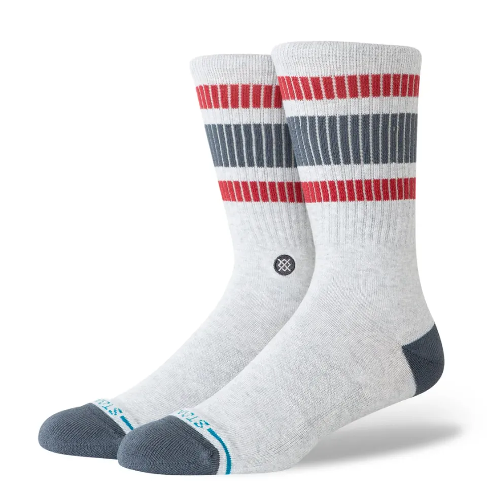 Stance Boyd Pop Stitch crew strømper heather grey bomuld