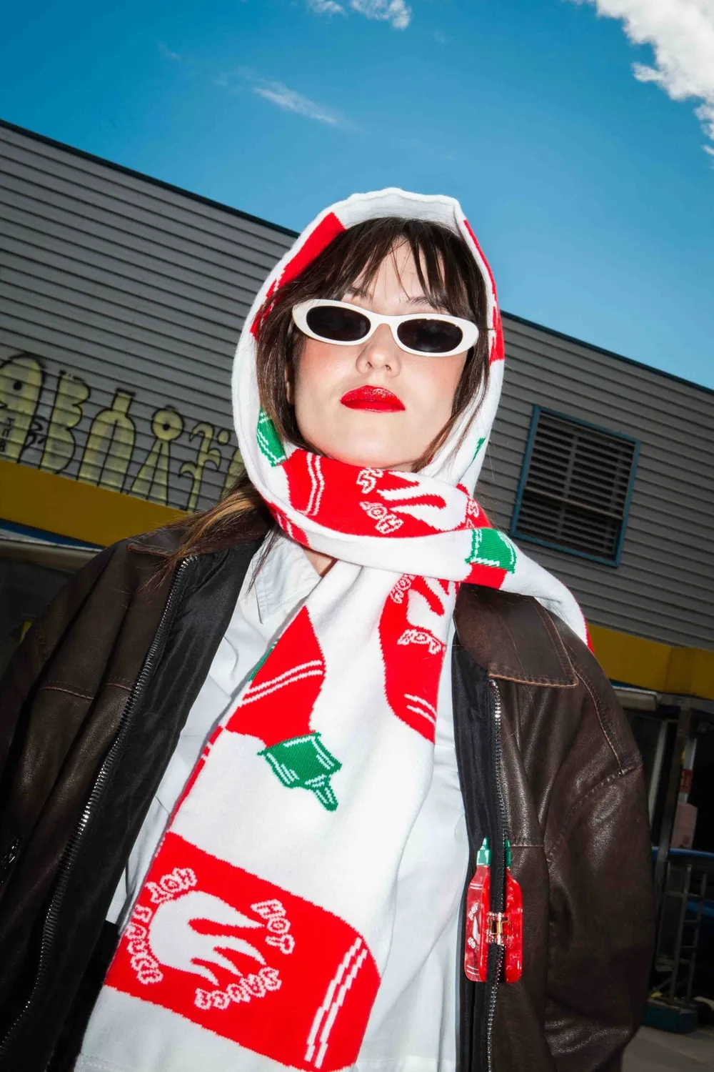 Eat My Socks Sriracha Scarf tørklæde rød