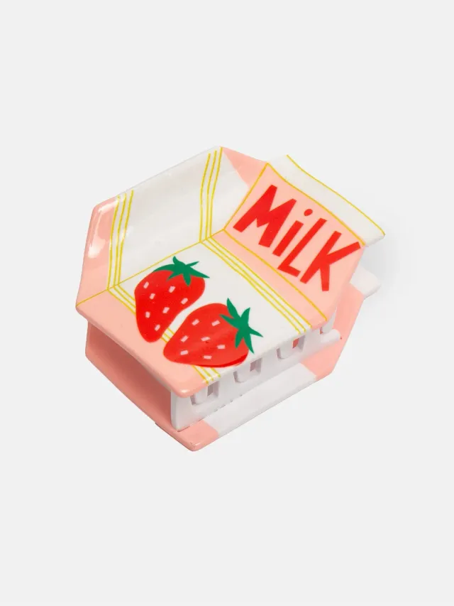 Eat My Socks Strawberry Milk hårklemme i acetat