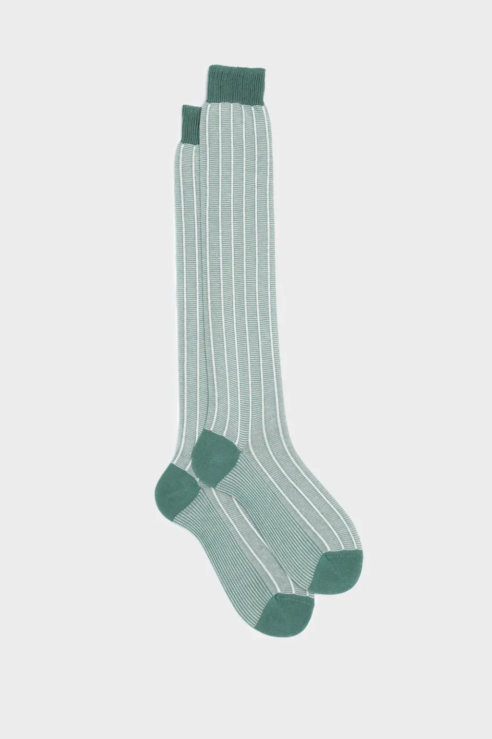 Bresciani Essentials Simone sokker mint-white tynd bomuld
