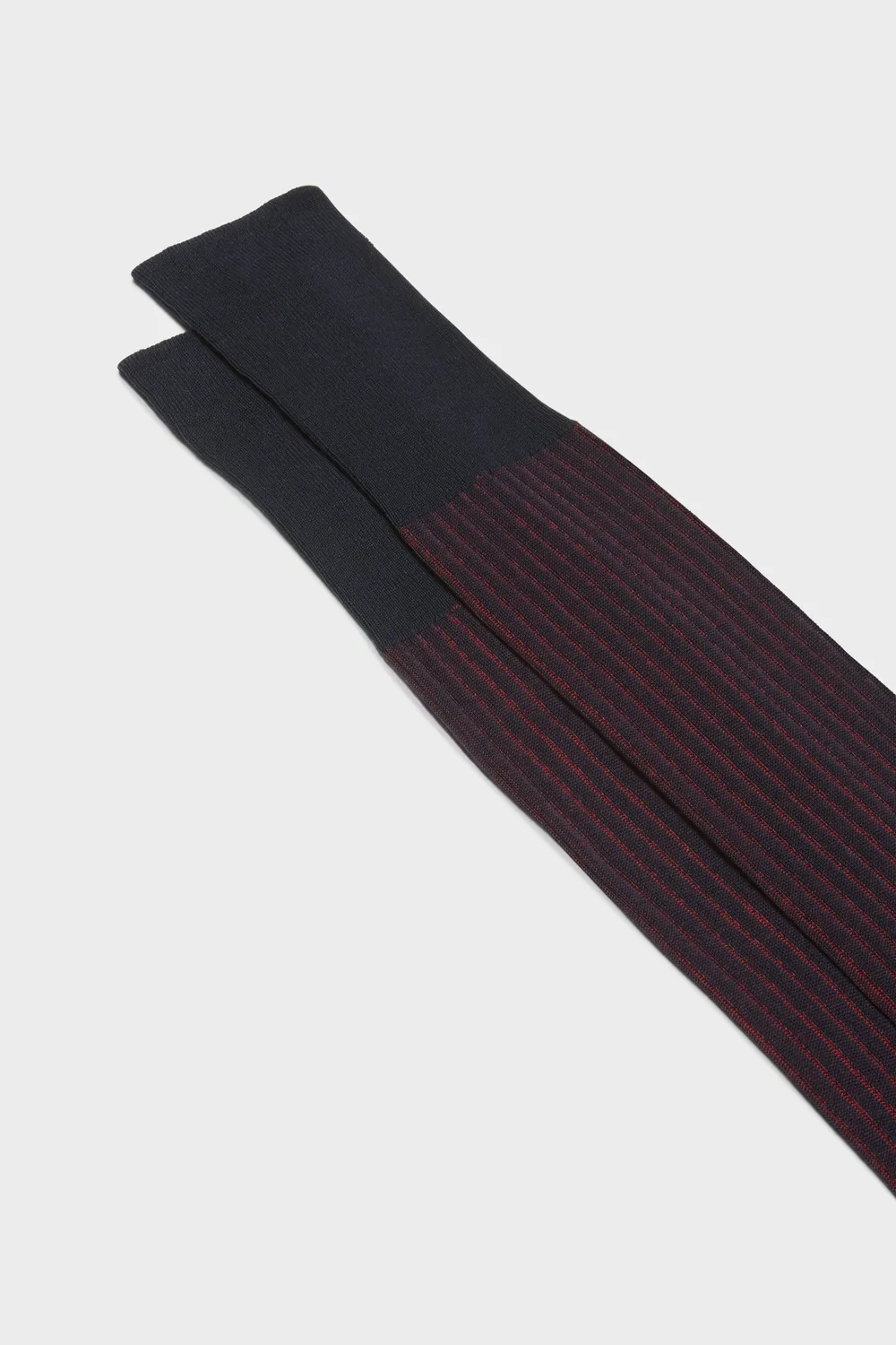 Bresciani Mario strømper navy-rød bomuld vanisé
