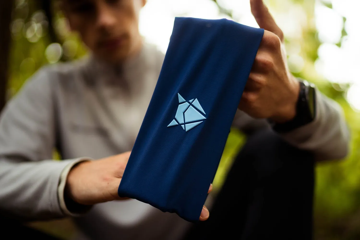 Incylence Headband V3 Navy Sky Blue pandebånd bredt