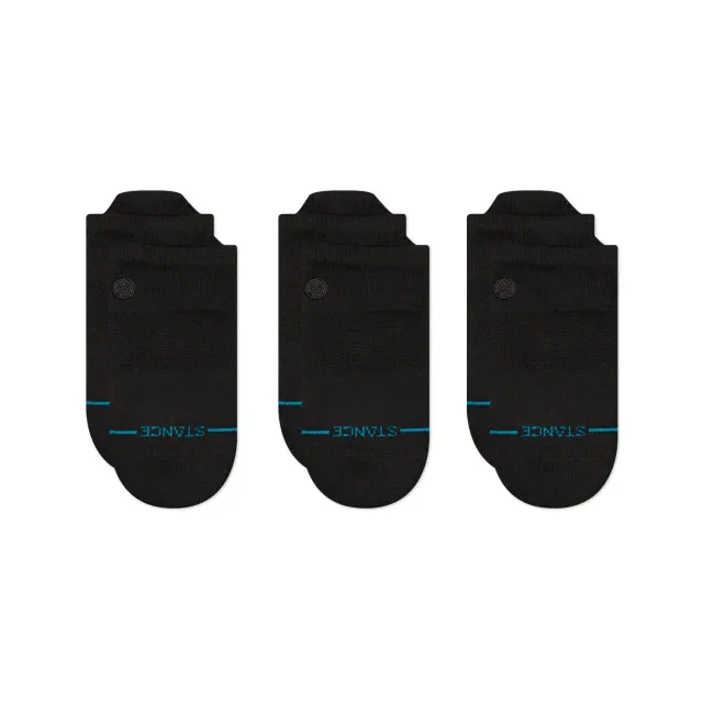Stance Icon Low Tab strømper sort 3-pak bomuld