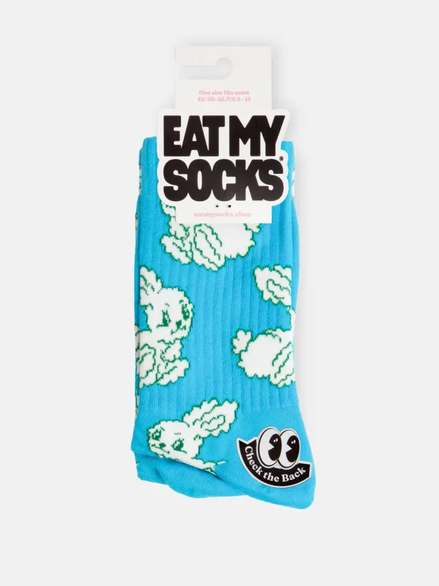 Eat My Socks Late Bunny sokker kanin tekst