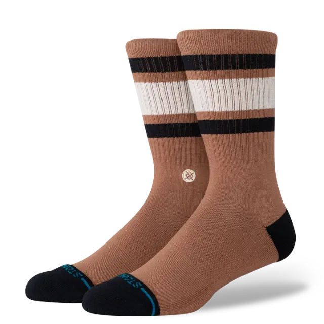 Stance Boyd crew sokker mørkebrun medium cushion