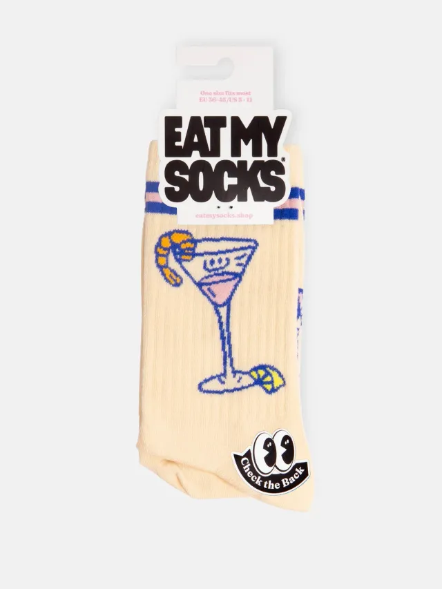 Eat My Socks Shrimp Cocktail sokker retro savor life