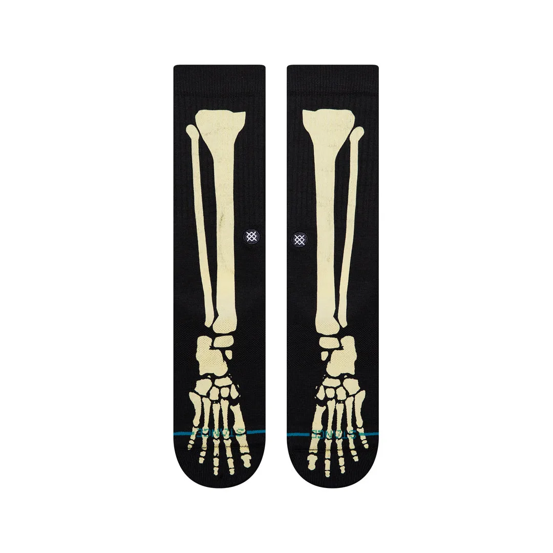 Stance Bones 3 crew sokker sort medium polstring