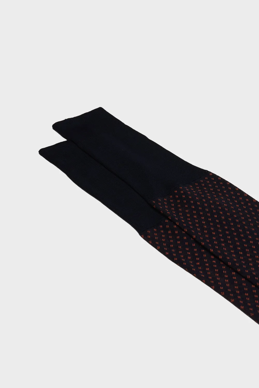 Bresciani Essentials Ferdinando herresokker navy-orange bomuld