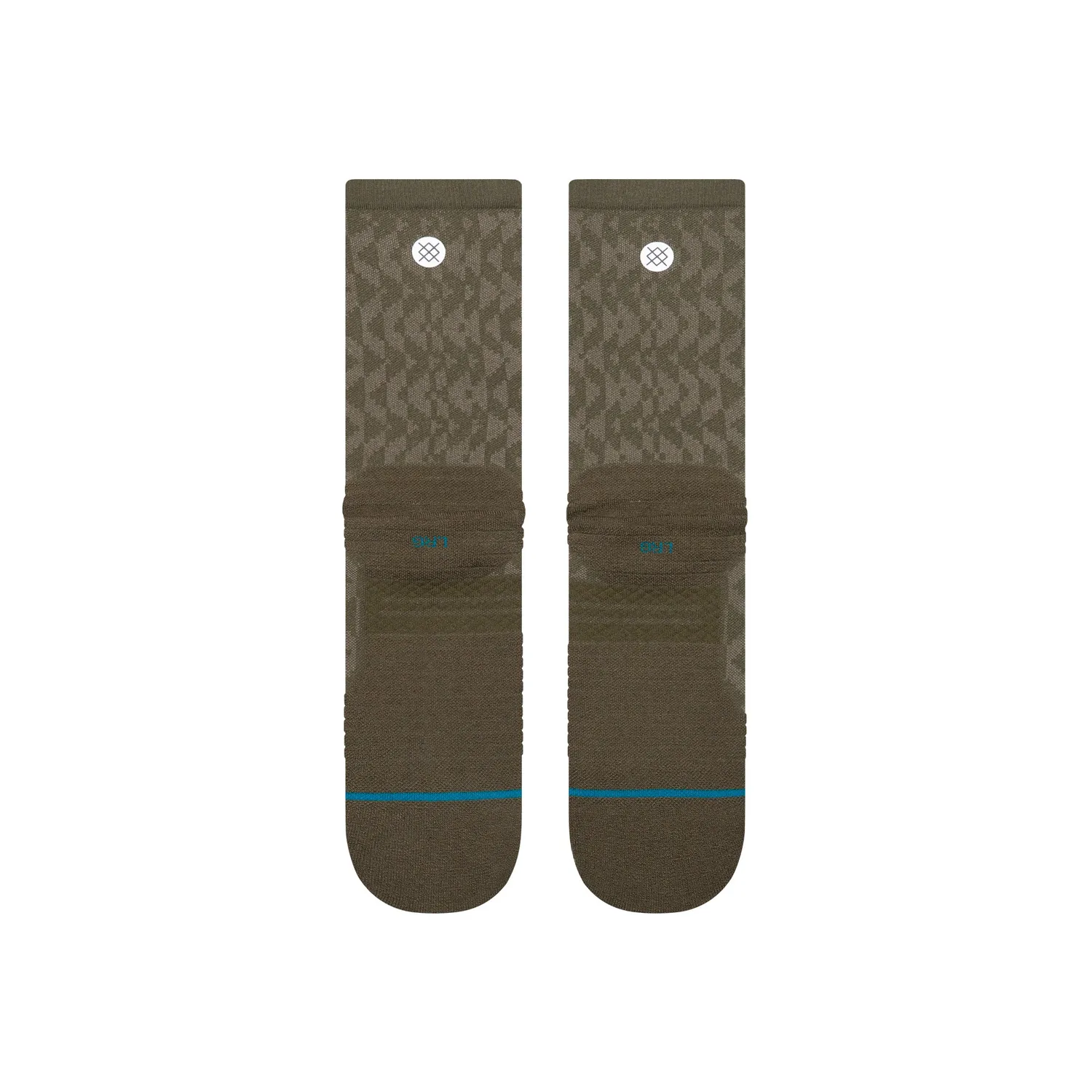 Stance Digzig Light Crew løbesokker oliven nylon