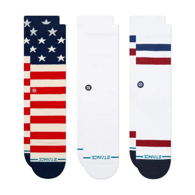 Stance Americana Crew sokker multi 3-pak bomuld