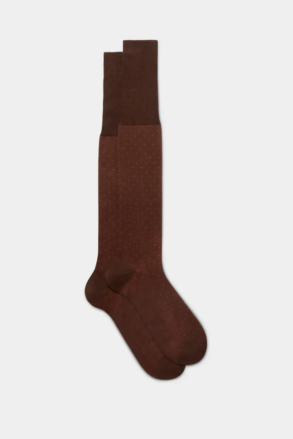 Bresciani Fabio herresokker brown-orange prikker bomuld