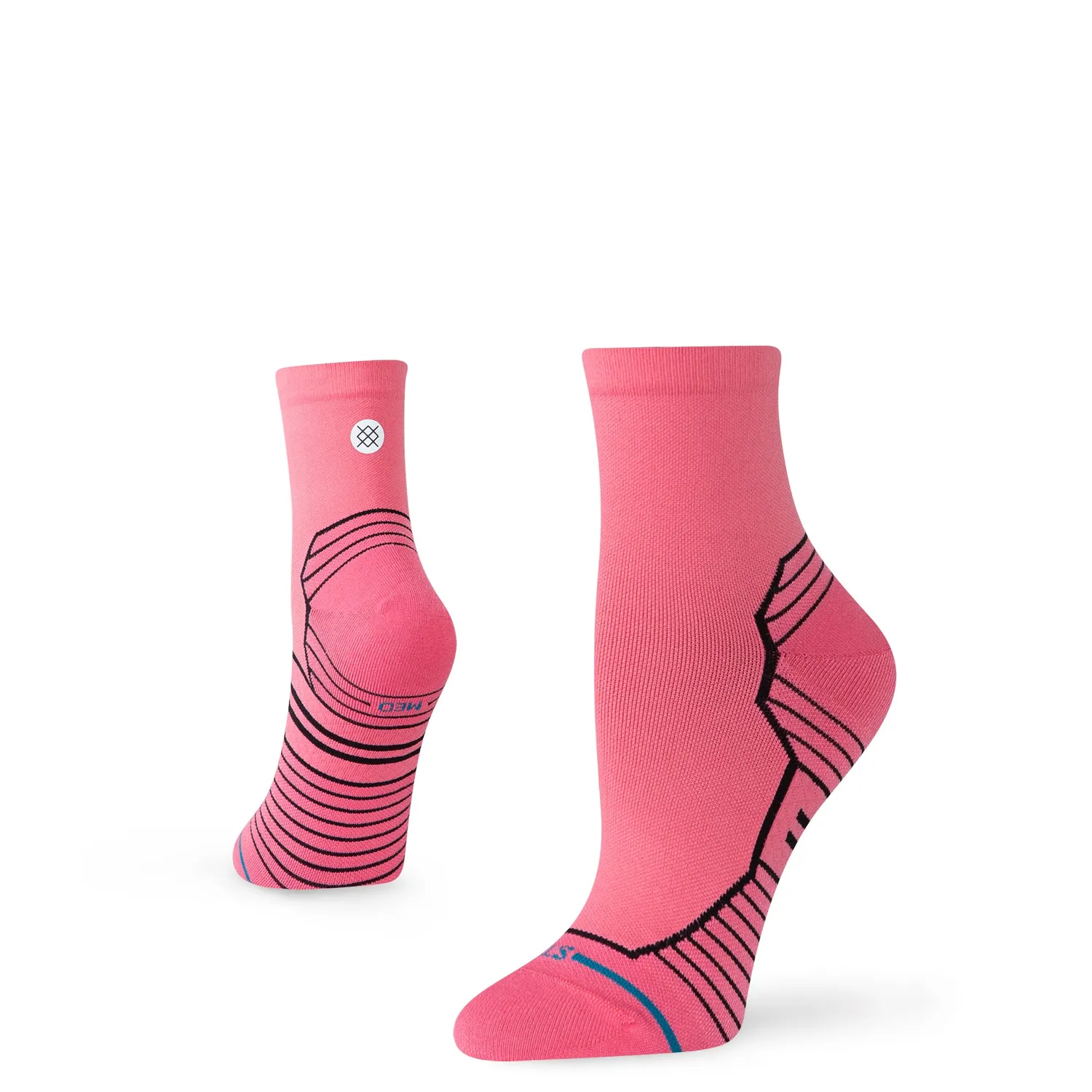 Stance Variegated Ultra Light Quarter løbestrømper pink
