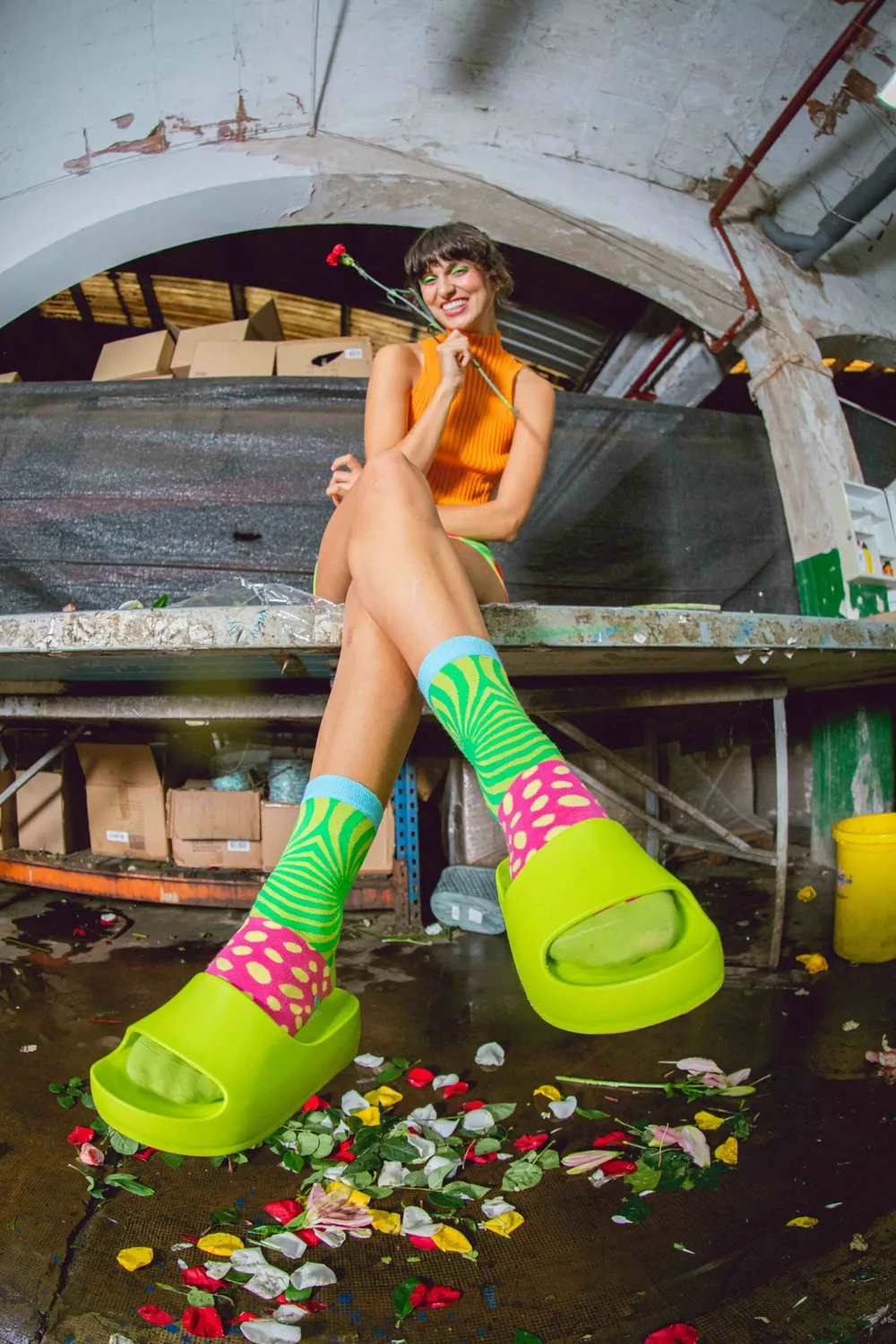 Eat My Socks Magic Shroom sokker svamp retro