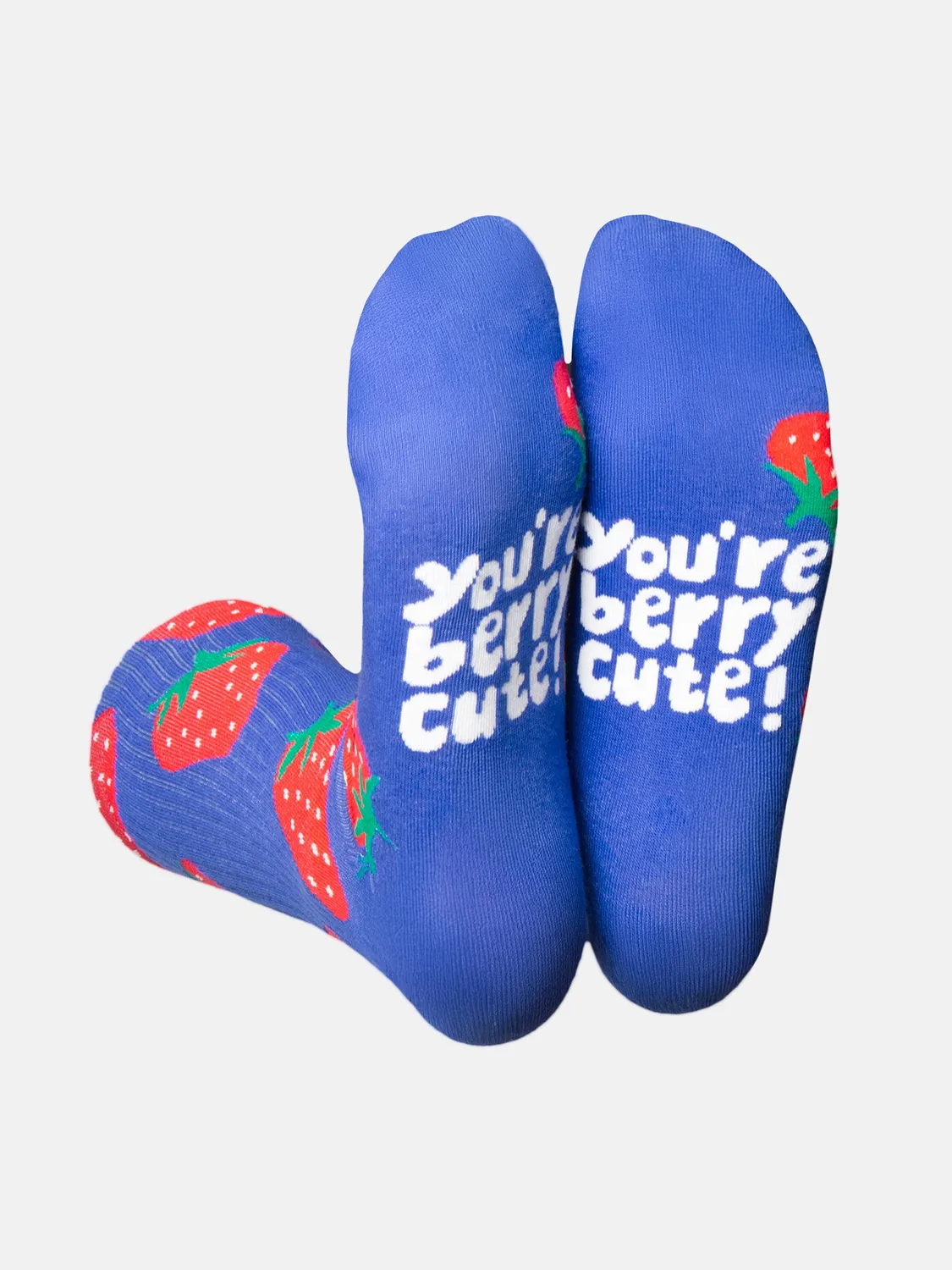 Eat My Socks Strawberry strømper flat-pack jordbær
