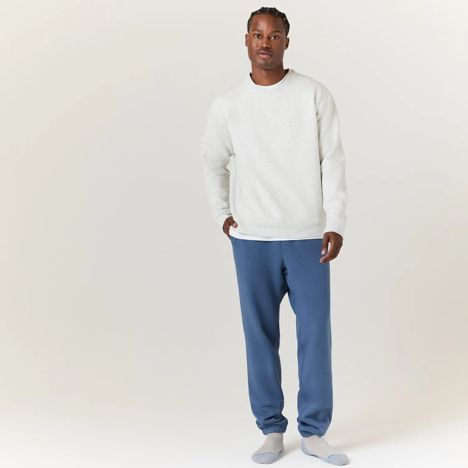 Stance Aura Crew sweatshirt grå relaxed fit