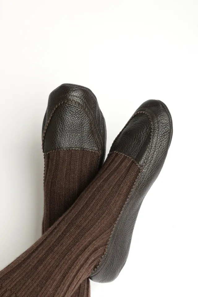 Bresciani Slippers hjemmesko brun cashmere