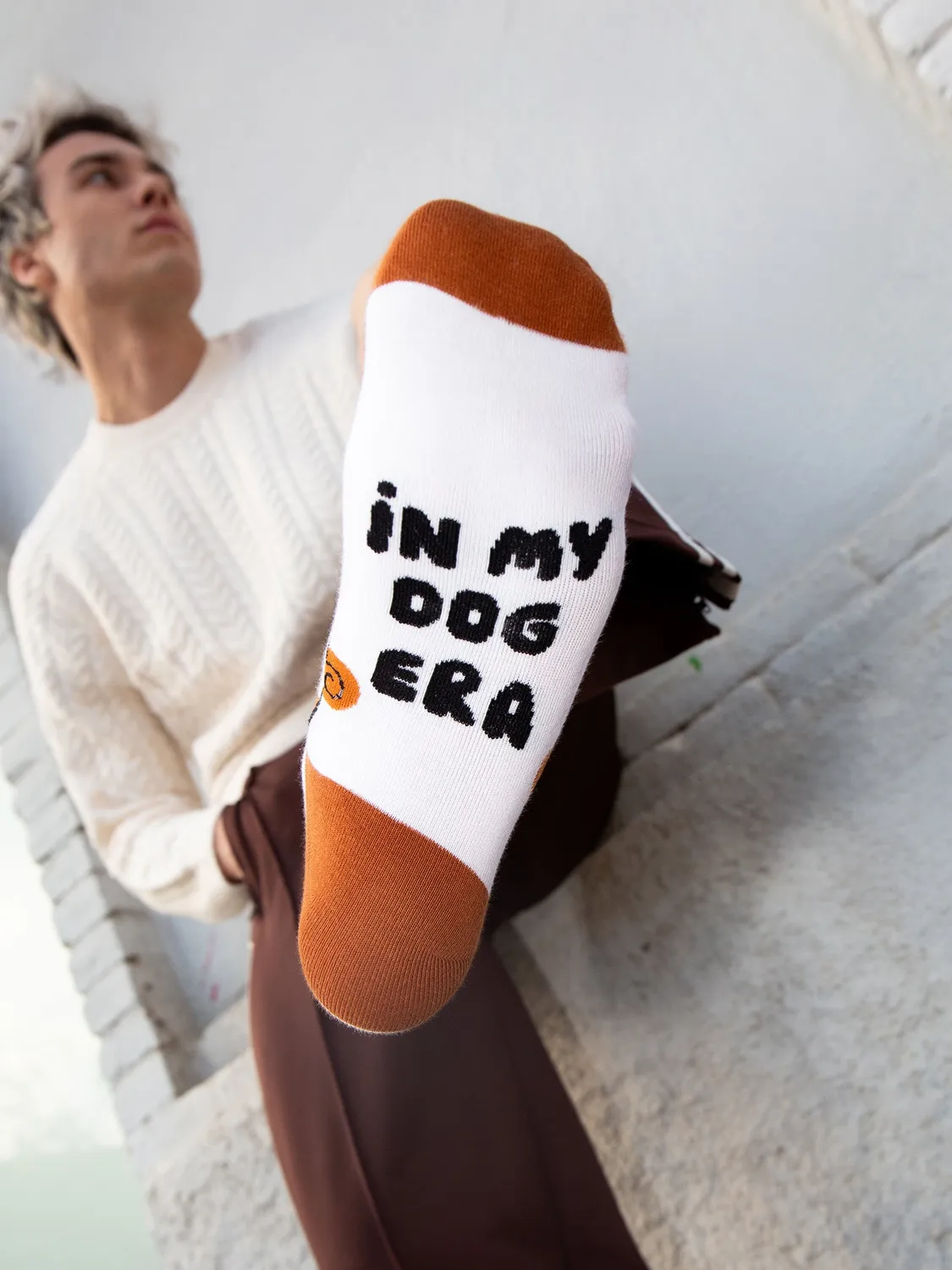 Eat My Socks Dog sokker flad pakke åndbar bomuld