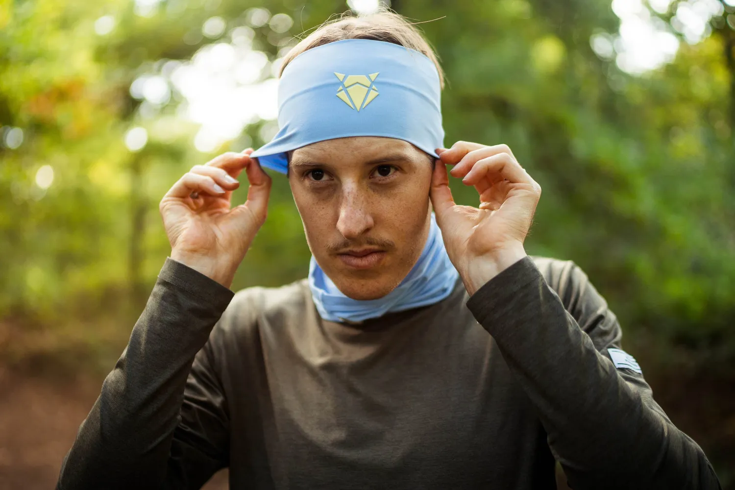 Incylence Headband V1 Sky Blue Yellow pandebånd bredt