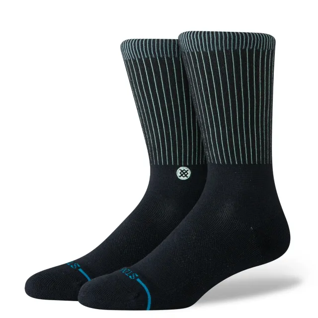 Stance Icon Pop Crew strømper black teal – bomuld