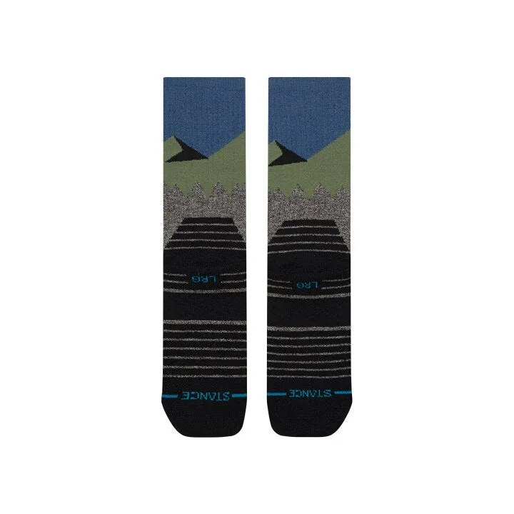 Stance South Face Hike crew sokker black heather – uld
