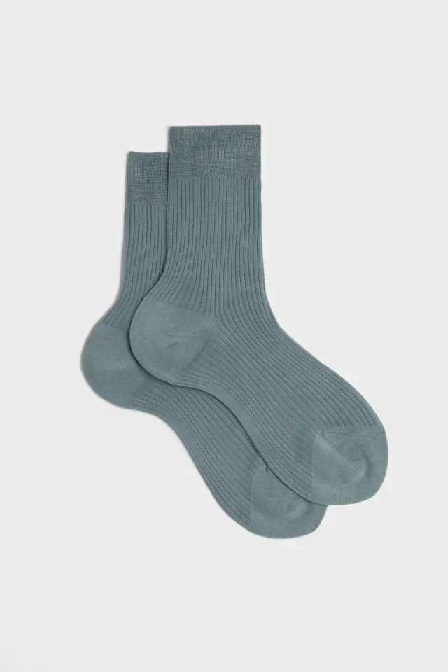 Bresciani Essentials Gaia strømper petrol bomuld