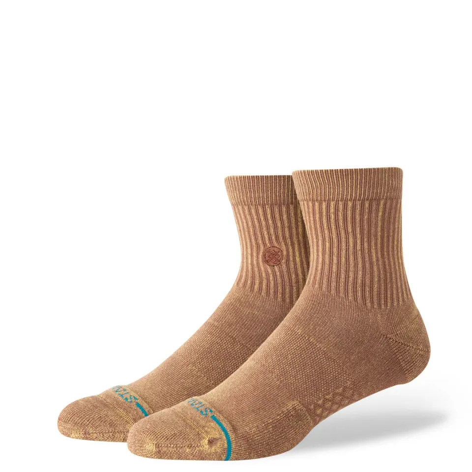 Stance Icon Washed Quarter sokker brun bomuld