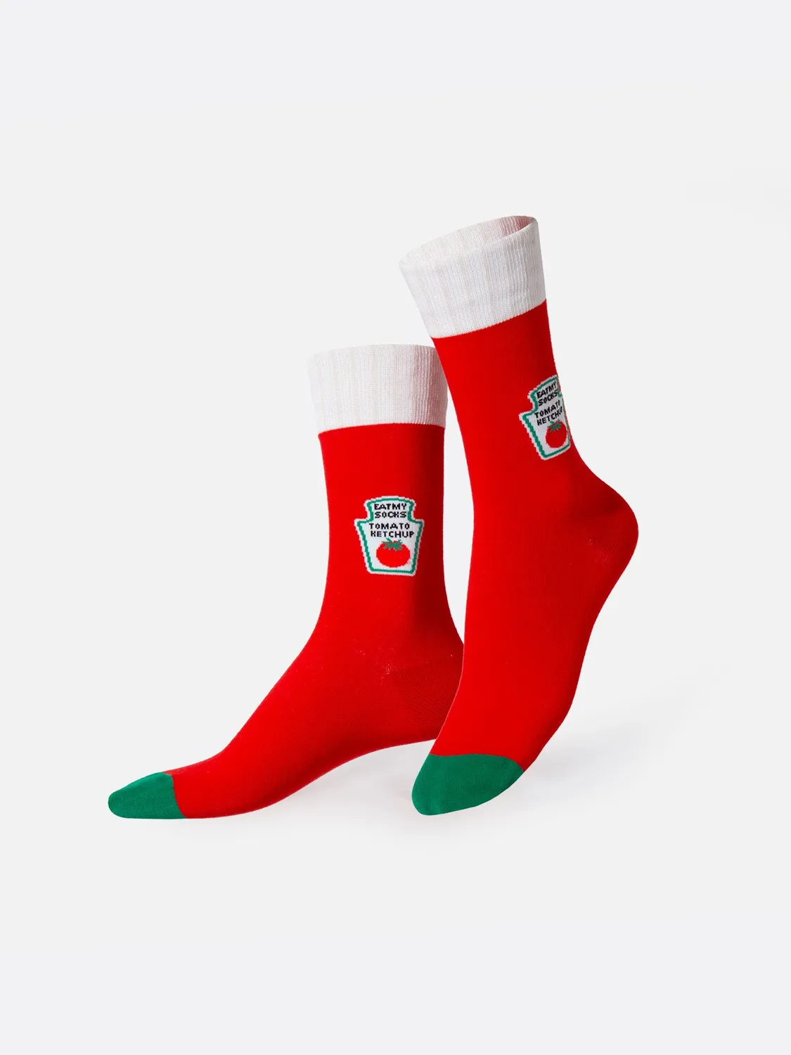 Eat My Socks Ketchup sokker 1 par sjove bomuld