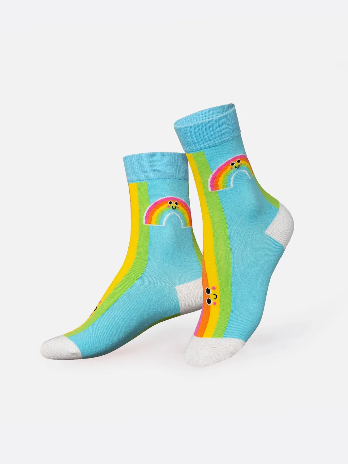 Eat My Socks Rainbow børnestrømper 1 par kulørte