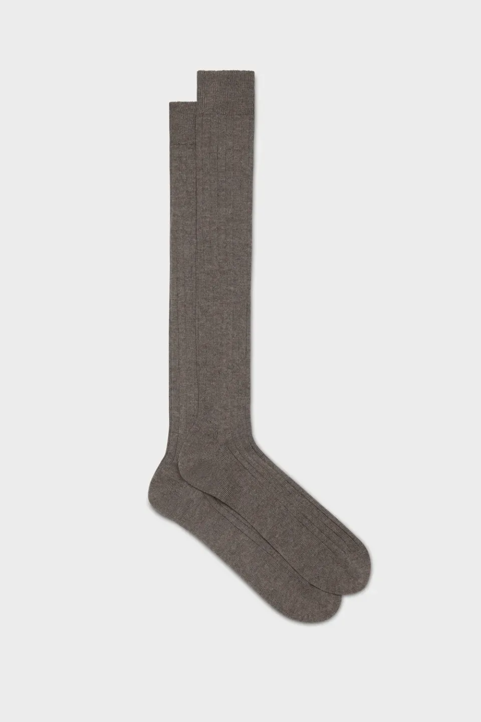 Bresciani Essentials Lupo herresokker beaver uld rib