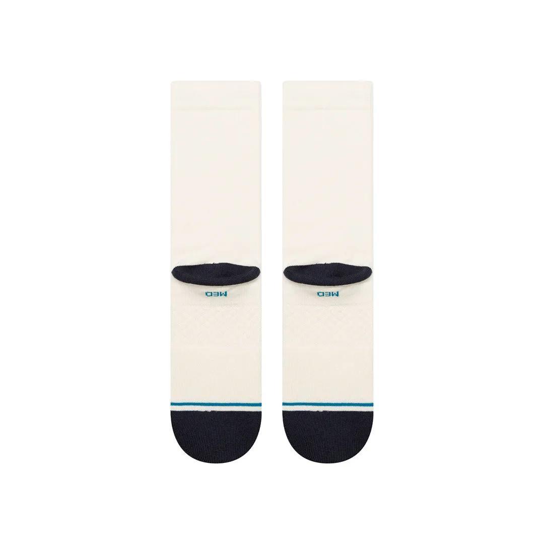 Stance Heart crew strømper creme bomuld