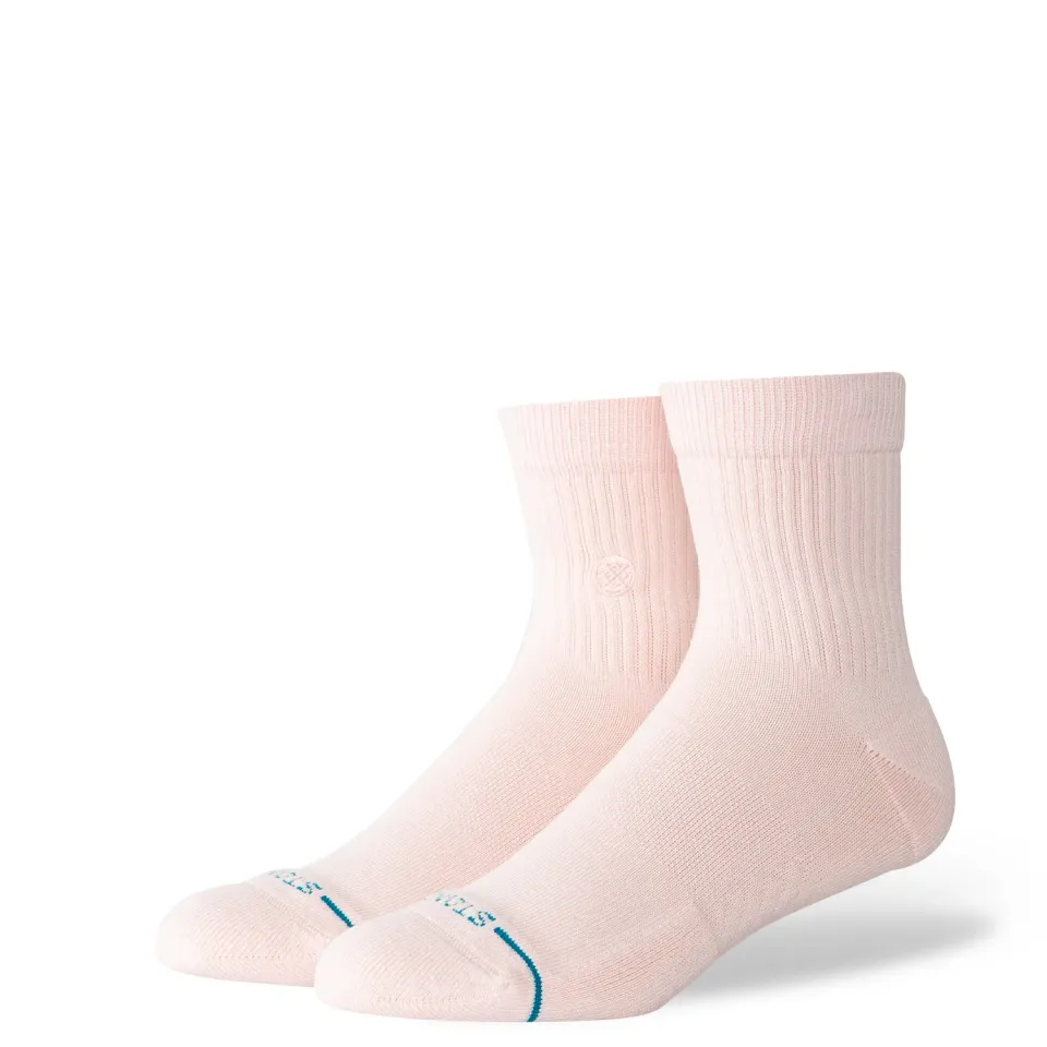Stance Icon Quarter strømper pink – kort skaft