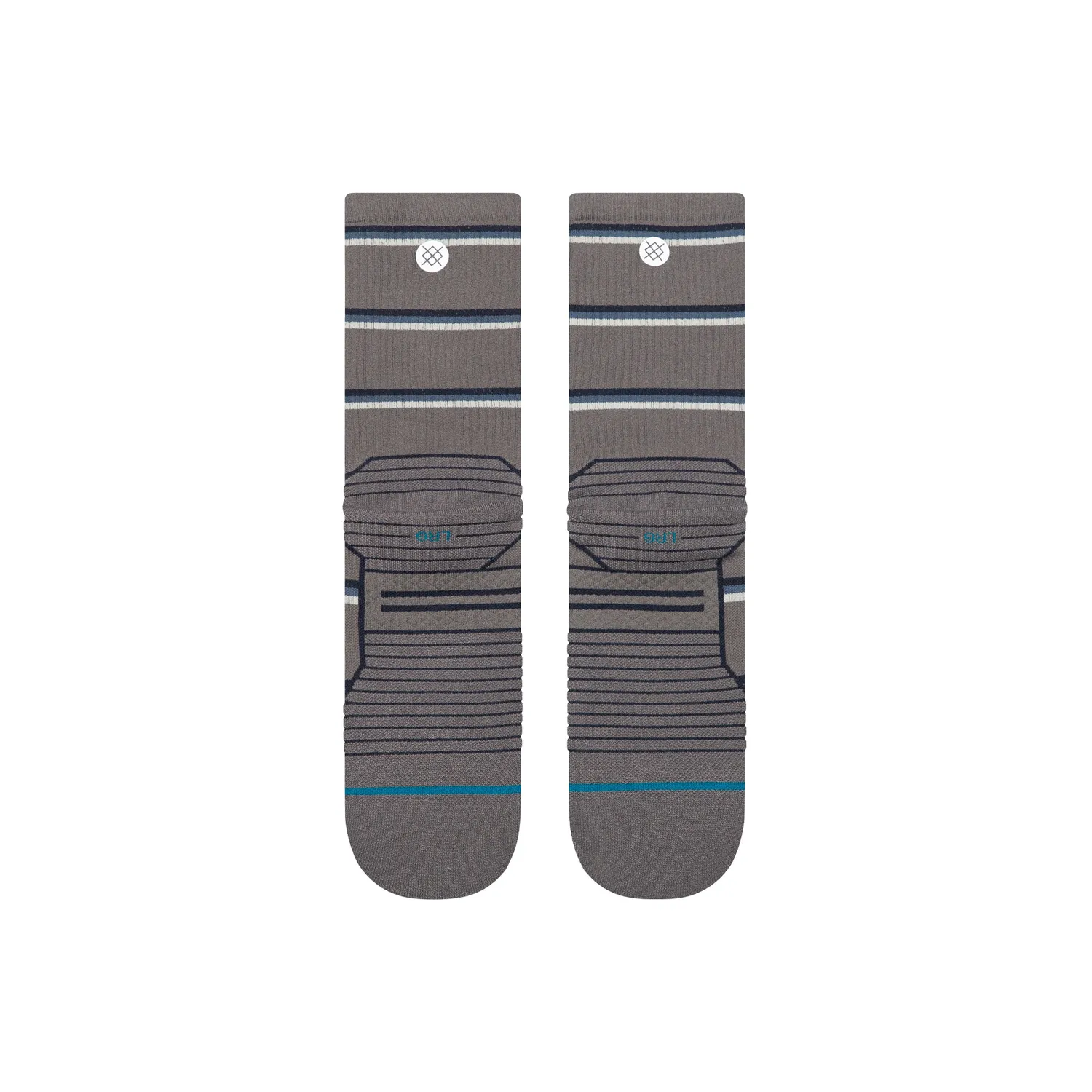 Stance Multistripe Run crew strømper grå – løbestrømper