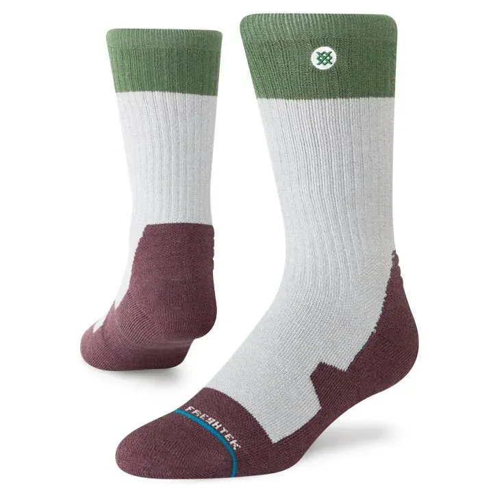Stance Tri Block hike strømper grå crew uld