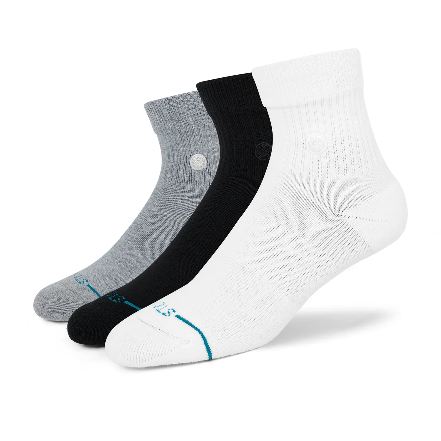 Stance Icon Quarter sokker 3-pak grå bomuld