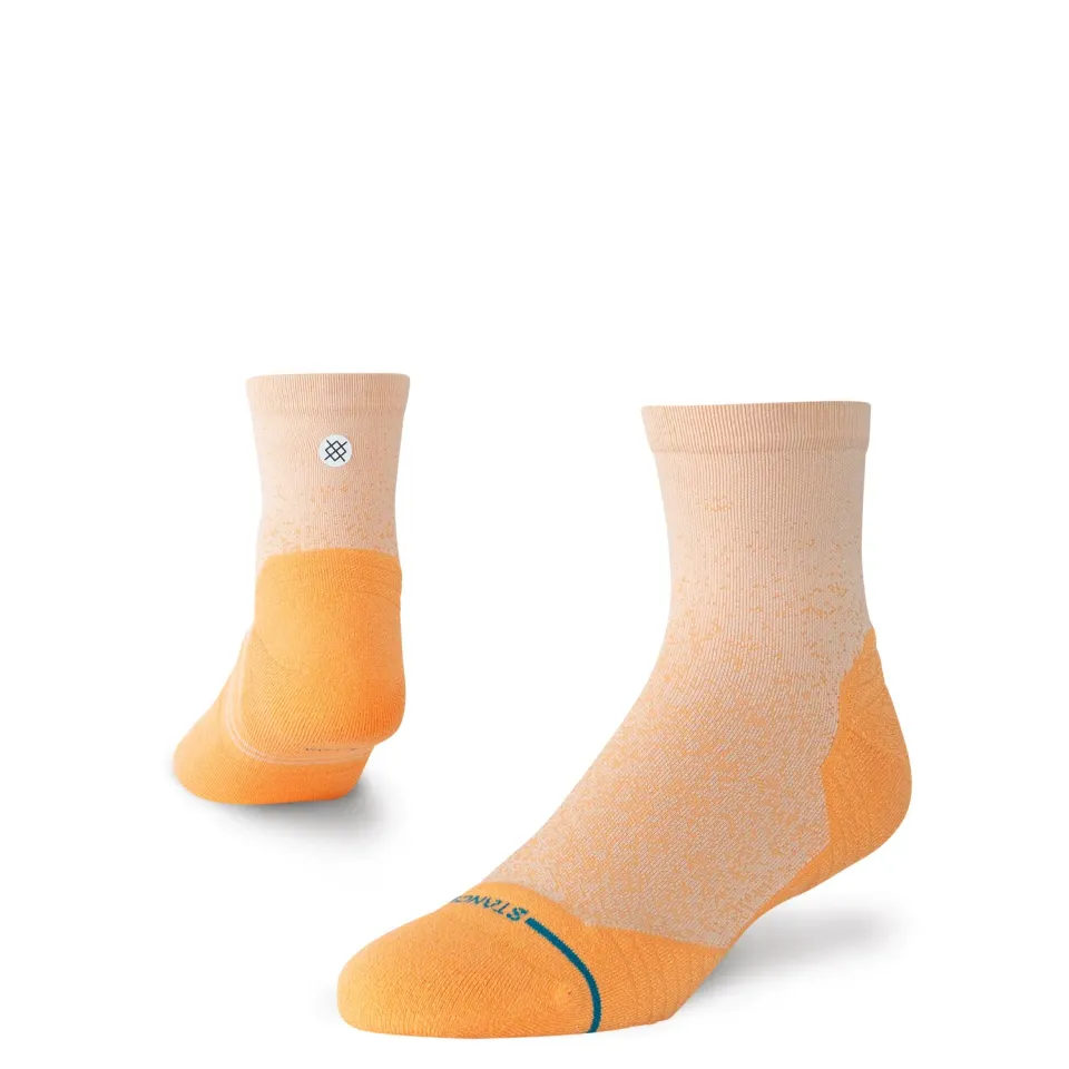 Stance Powder Split Light Quarter løbesokker mango