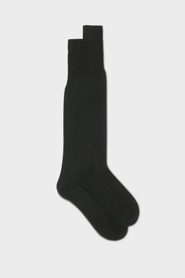 Bresciani Essentials Lorenzo strømper charcoal bomuld
