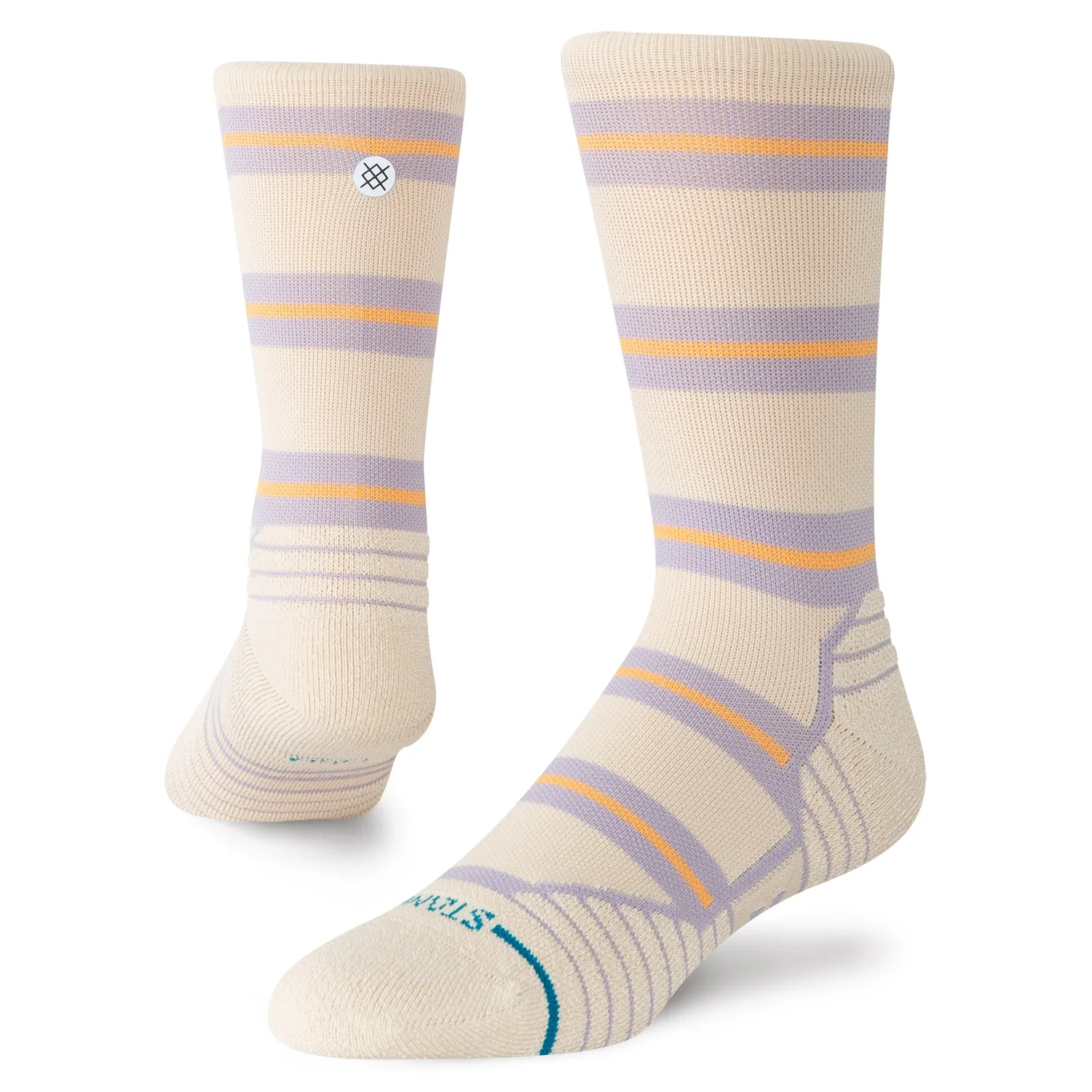 Stance Beam Stripe crewsokker oatmeal medium polstring