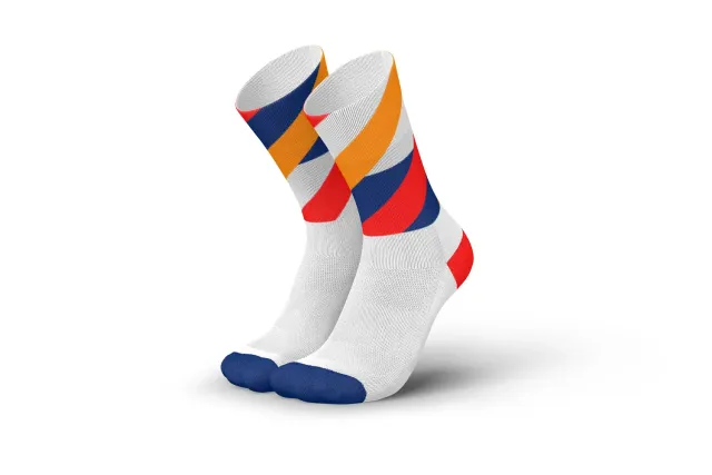 Incylence Running Loops løbestrømper white orange dæmpet