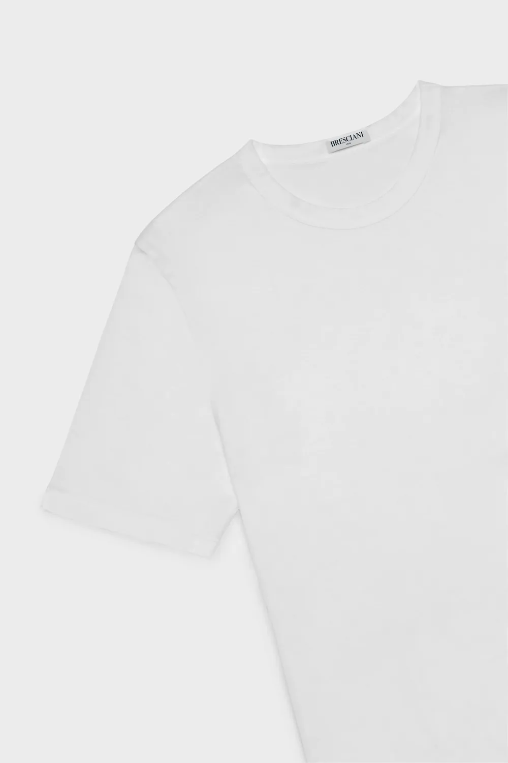 Bresciani Girocollo T-shirt hvid bomuld herre
