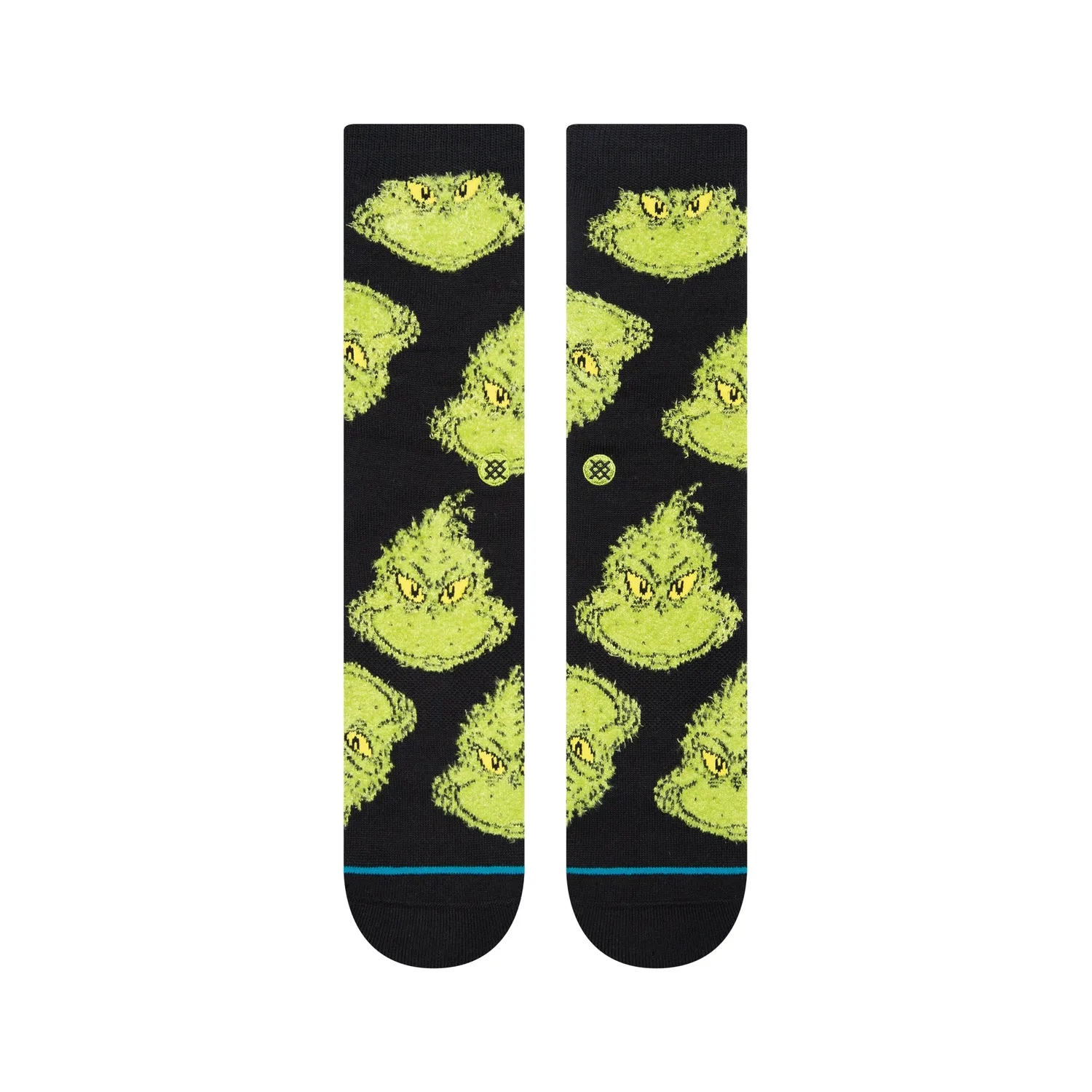Stance Mean One crew sokker sort Grinch bomuld