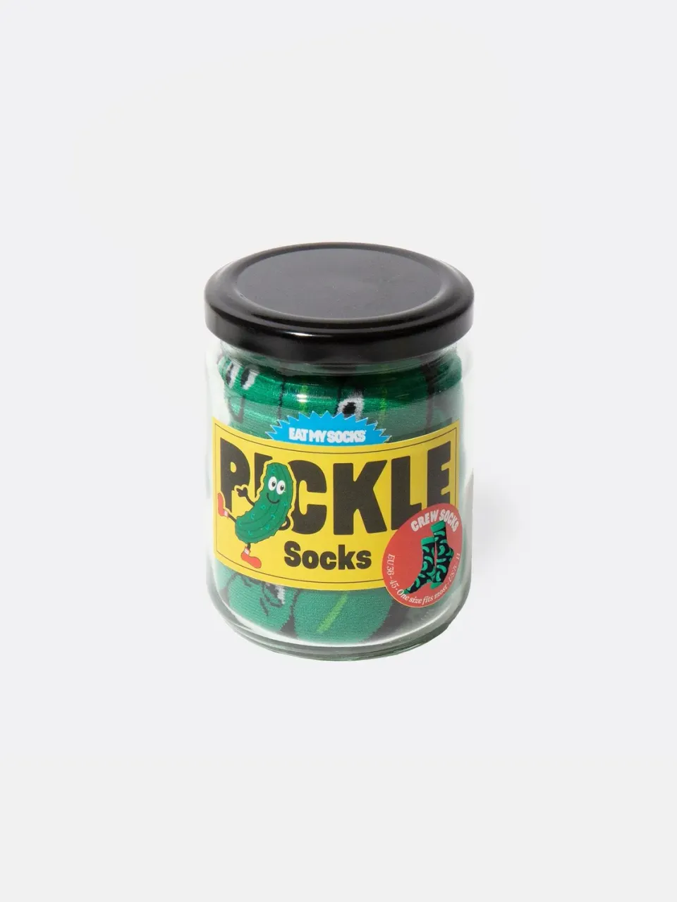 Eat My Socks Pickles strømper agurk i glas bomuld