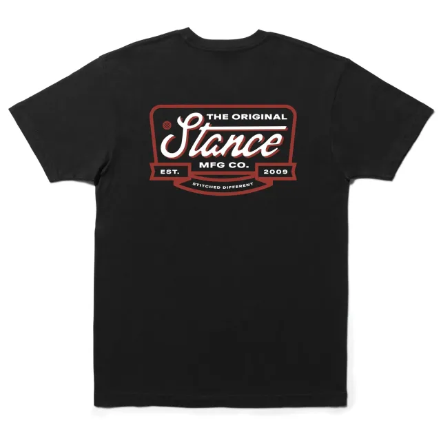Stance Script Seal t-shirt sort 100% bomuld