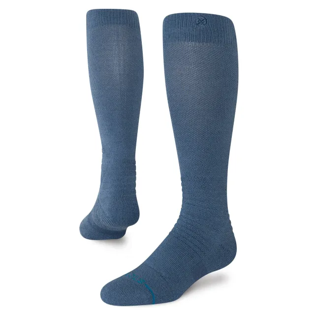 Stance Solid Mid Wool skistrømpe Sea Blue knæhøj
