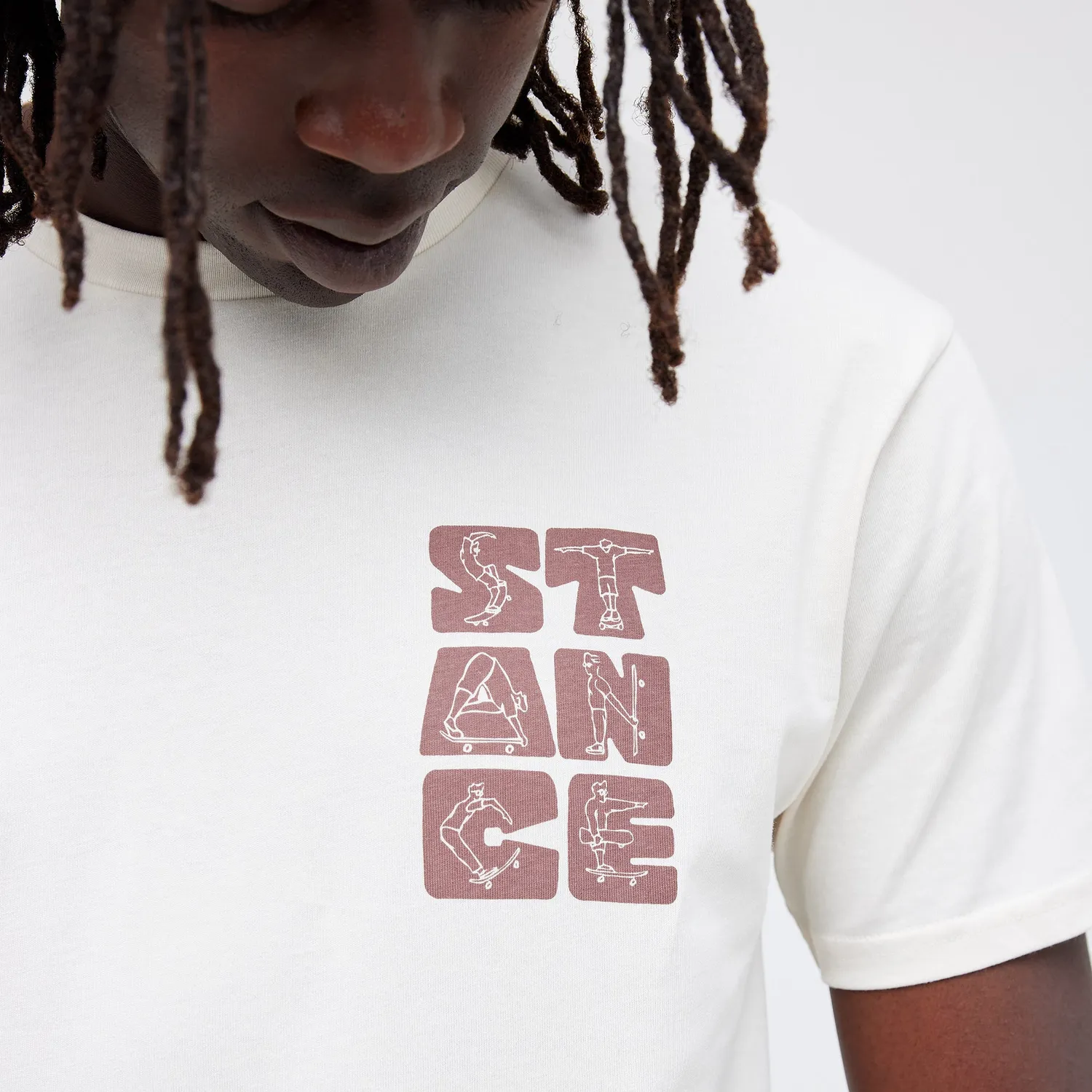 Stance Complicated t-shirt vintage white – bomuld