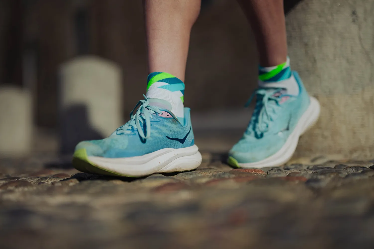 Incylence Running Loops Short løbesokker hvid grøn åndbar