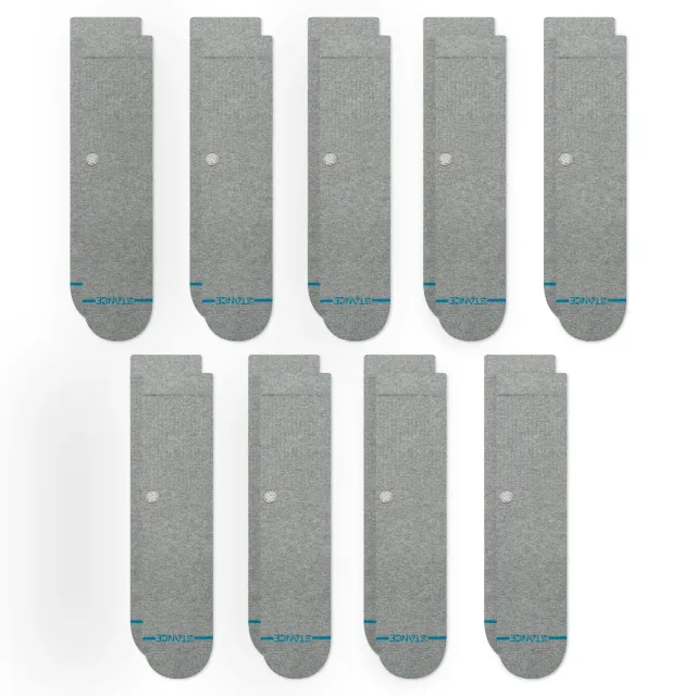 Stance Icon Crew sokker sort 9-pak bomuld